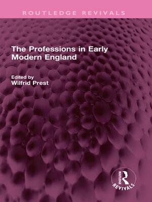 cover image of The Professions in Early Modern England